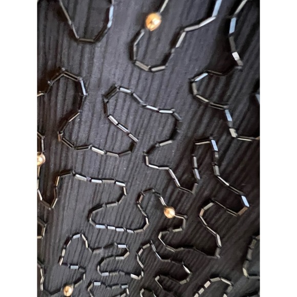 Lawrence Kazar- Silk - Beaded Evening Jacket - Size L vintage 80’s - Picture 8 of 9